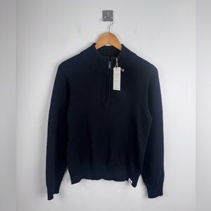 NWT Long Wharf Women Jersey Stitch Quarterzip Sweater Size Medium